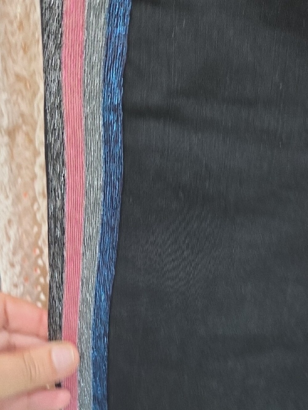 MOTHER Black Skinny Jeans with Pink & Blue Side Stripes - Picture 3 of 8